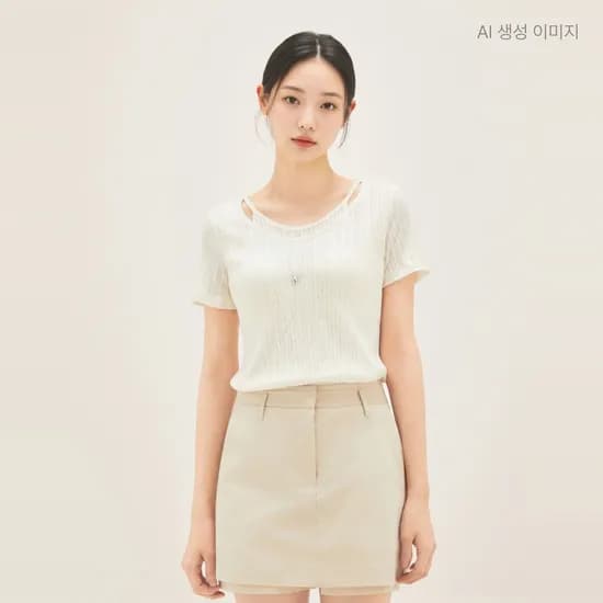 로엠 레이어드 티셔츠 RMHWG26RT3