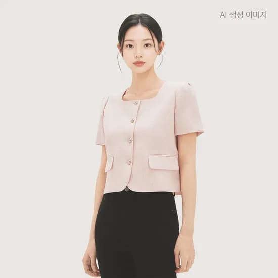 로엠 스퀘어넥 트위드 자켓 RMJKG26ST1