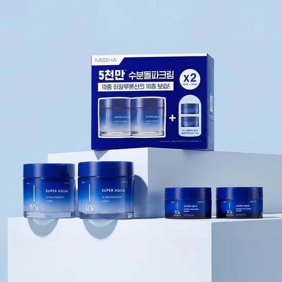 수퍼 아쿠아 울트라 히알론 크림 더블 기획세트 70ml x 2 20ml x 2 33,000원