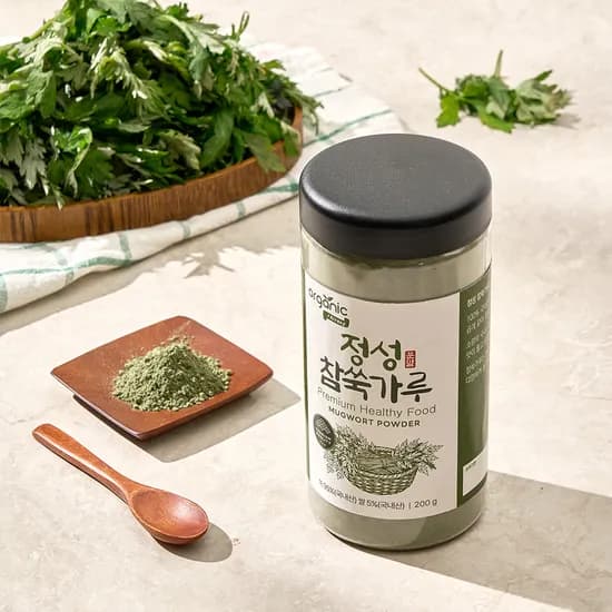 국내산 자연산으로 만들어 풍미가 깊은 참 쑥가루 분말 쑥라떼 파우더 200g