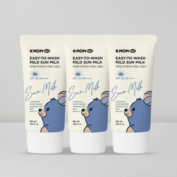 케이맘 이지투워시 마일드 선밀크/선크림 50ml 3개세트