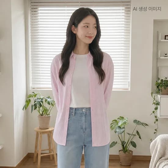 로엠 RE 오버핏 스트라이프 셔츠 RMYWG24RT1 RMYWG25RT1 39,140원