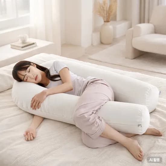 임산부 U자 바디필로우 쿠션 안고자는 베개