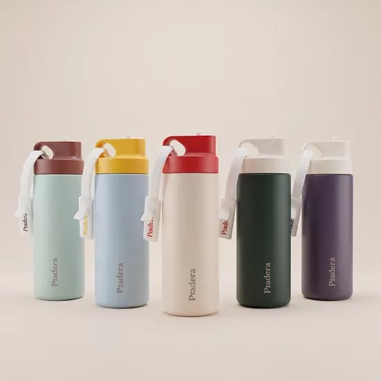 프라데라 팝업 빨대 텀블러 스텐 스포츠 러닝 보온보냉 500ml 2개