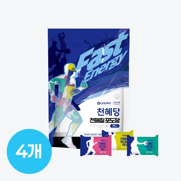 천혜당 약국 전해질 포도당캔디 (민트/베리/레몬맛 혼합) 100정 110g, 4개