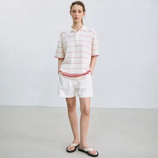 embroidered waistband shorts (ivory)