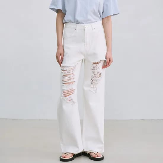 destroyed white jeans (white)