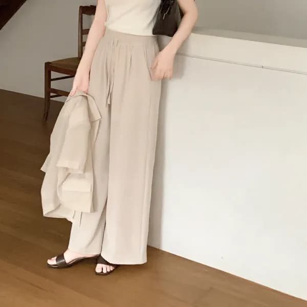 2기장 링클 올밴딩 와이드 가을팬츠 ps5863