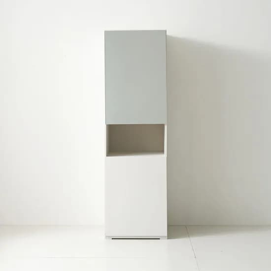 따숨 모듈 옷장 안방 드레스룸 키큰 이불장농 600x605x2000mm 거울수납형 화이트