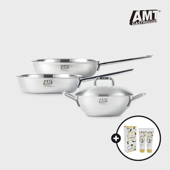 AMT 316Ti 양수웍 소테 3종세트 (소테팬22+소테팬26+양수웍22)+사은품 스텐 광약