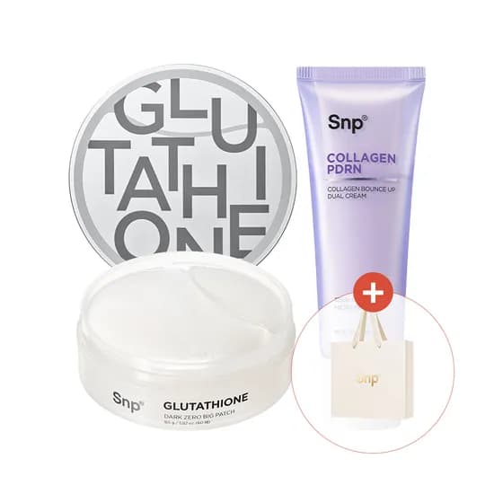Snp 콜라겐 PDRN 속광 듀얼 수분크림 60ml+미백 글루타치온 대왕패치 60매