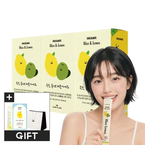 뚜띠프루티 유기농 올리브 레몬 더블샷 올레샷 올리브레몬샷 즙 올리브오일 스틱, 3박스