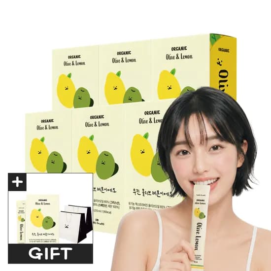 뚜띠프루티 유기농 올리브 레몬 더블샷 올레샷 올리브레몬샷 즙 올리브오일 스틱, 6박스