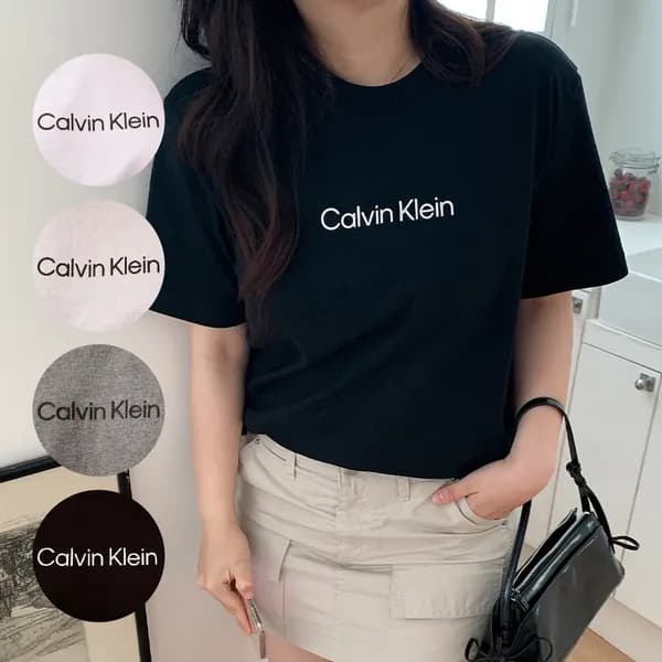 캘빈클라인 여성 반팔 티셔츠 CK반팔 로고