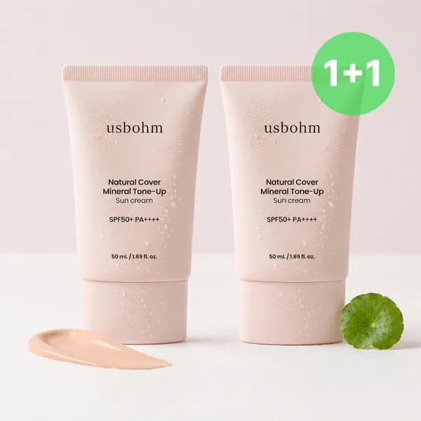 어스봄 내추럴 커버 무기자차 저자극 보송산뜻 핑크톤업 선크림 50ml 파데프리