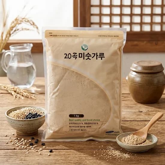 20곡 곡물로만 꽉 채운 영양가득 식사대용 진한 미숫가루 1kg 1개
