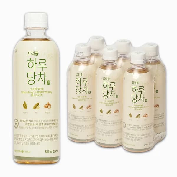 케어웰 트리플 하루당차 기능성표시식품 바나바잎 여주 돼지감자차 500ml 6개