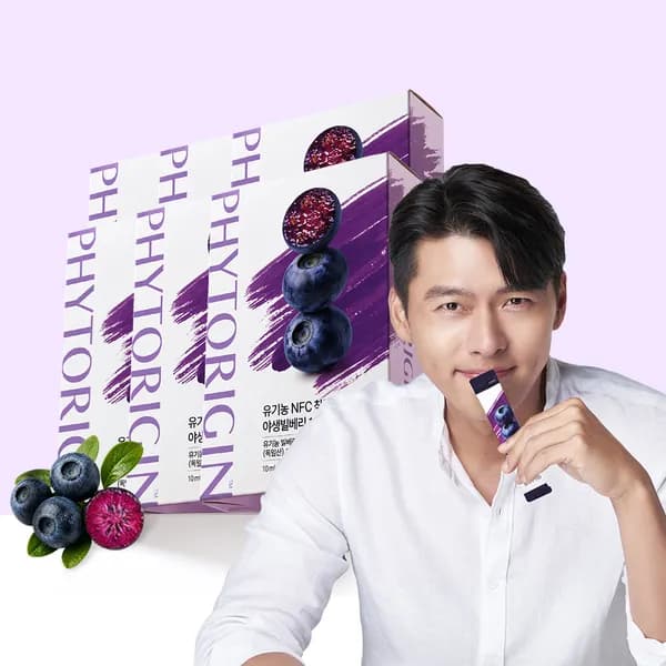 파이토리진 유기농 NFC 착즙 야생 빌베리 주스 100 유러피안 블루베리 14포, 6개