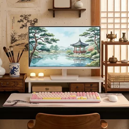 긱스타 GK108FE 유선 사무용 게이밍 키보드 봄 꽃비, 멤브레인