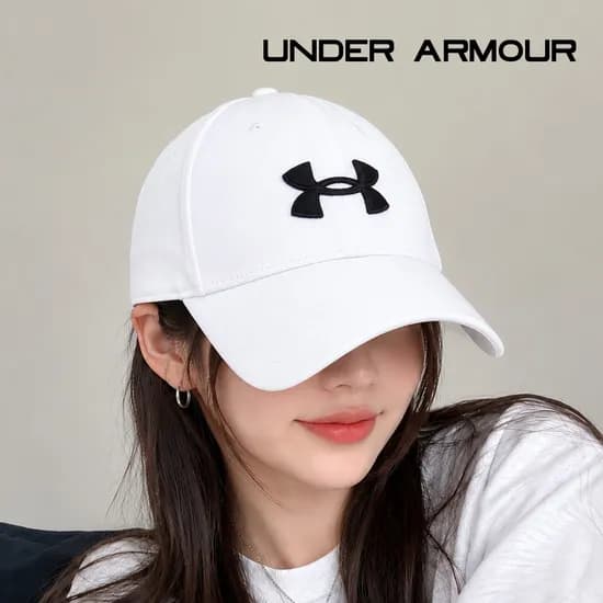 언더아머 모자 블리칭 볼캡 화이트 1376700-100