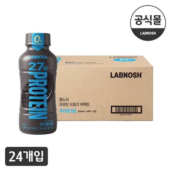 랩노쉬 프로틴 드링크 퍼펙트 쿠키앤크림, 350ml, 24개