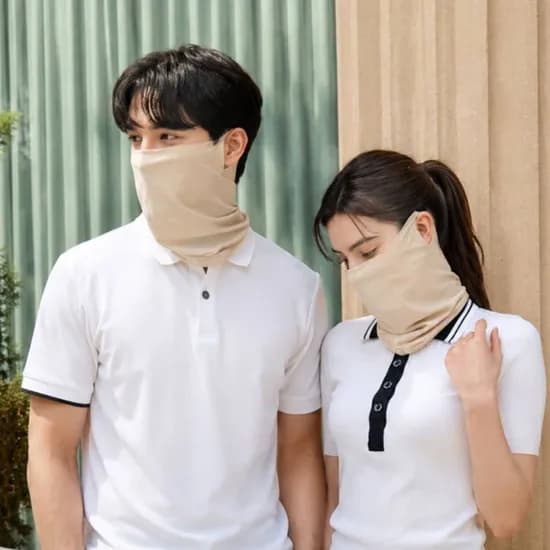 테크스킨 UV 자외선 차단 귀걸이 마스크 골프 마스크 스포츠 얼굴햇빛가리개