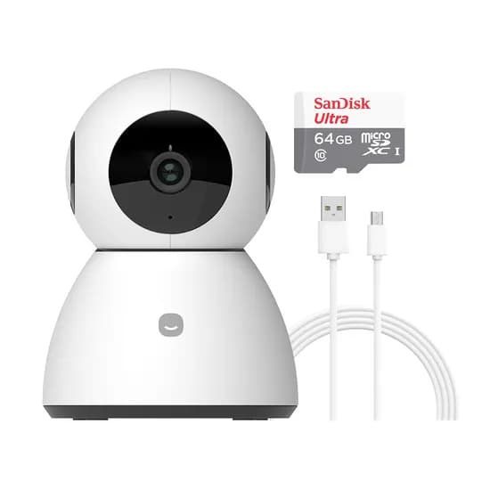 헤이홈 스마트 홈카메라 홈캠 홈CCTV 펫캠 베이비캠 3mp pro g2 SD카드 64G 3m 케이블