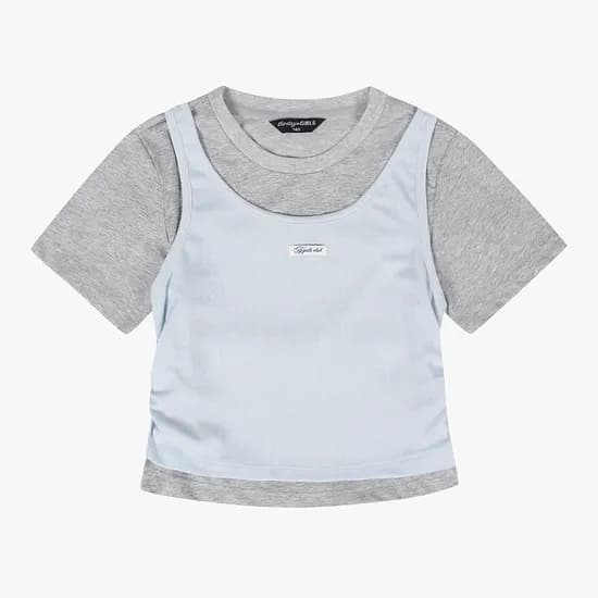 더데이걸 레이어드 나시 셔링 티셔츠 TGRA26611