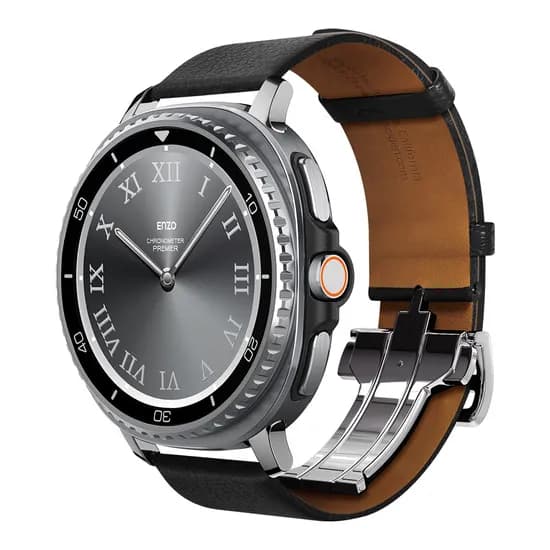 갤럭시워치 천연 가죽 스트랩 엔조 갤럭시 워치8 클래식, 46mm, 블랙
