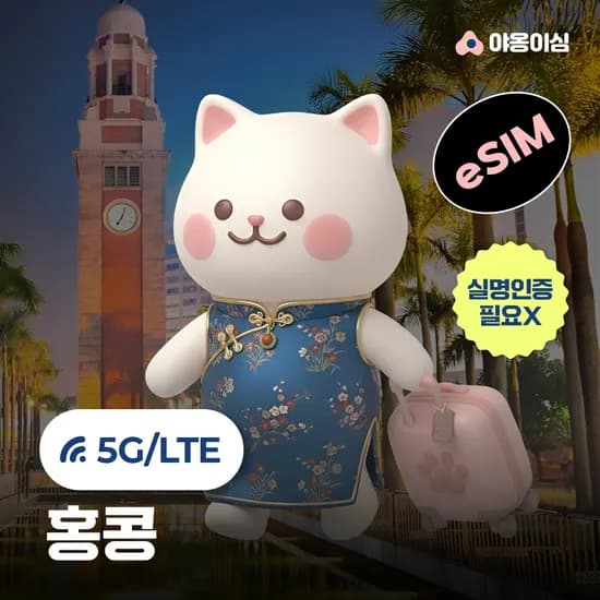 홍콩 eSIM 1일 500MB 데이터 무제한