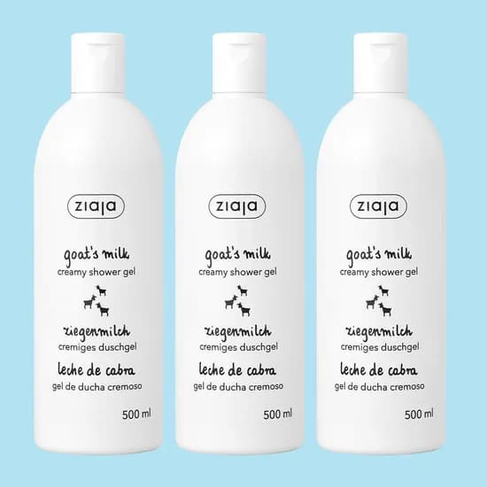 지아자 산양유 바디워시 약산성 샤워젤 베이비파우더, 500ml, 3개