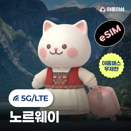 노르웨이 eSIM 1일 500MB 데이터 무제한