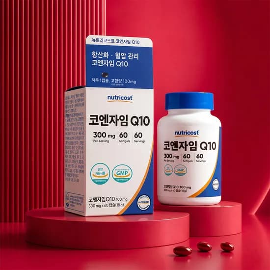 뉴트리코스트 코큐텐 Coq10 코엔자임Q10(100MG) 소프트젤 60정, 1개