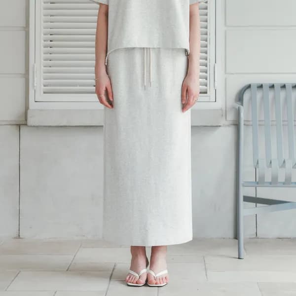 코지 트레이닝 스커트 COZY TRAINING SKIRT / WHITE OATMEAL