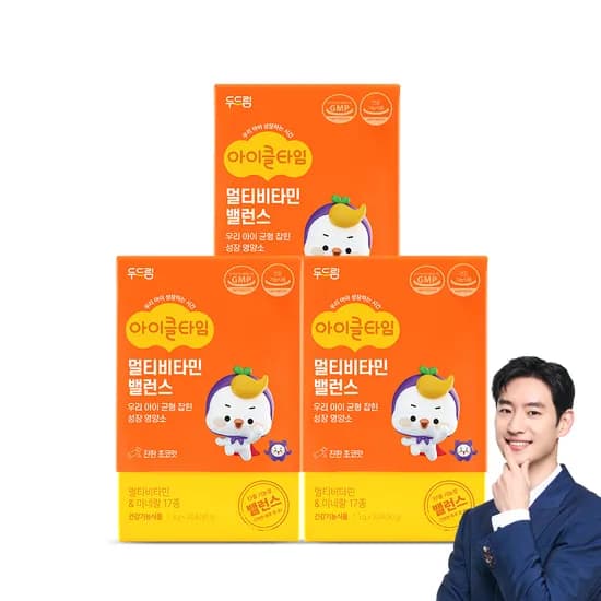 🌟NEW🌟 [두드림] 아이클타임 멀티비타민 밸런스 30포, 3개