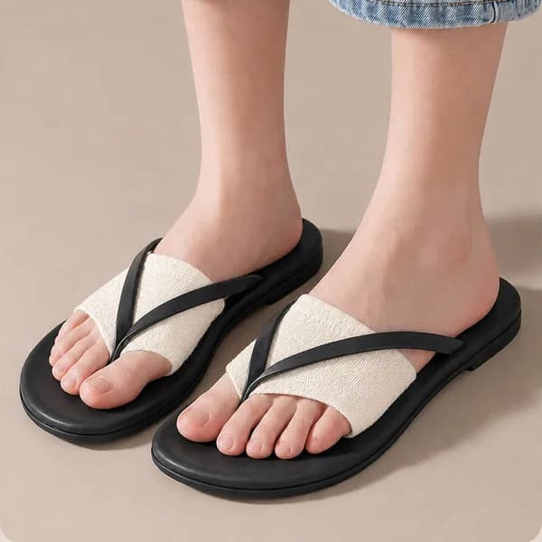 쪼리양말 쪼리삭스 조리양말 타비삭스 무지 여름 여성 외반증덧신 아이보리, One size