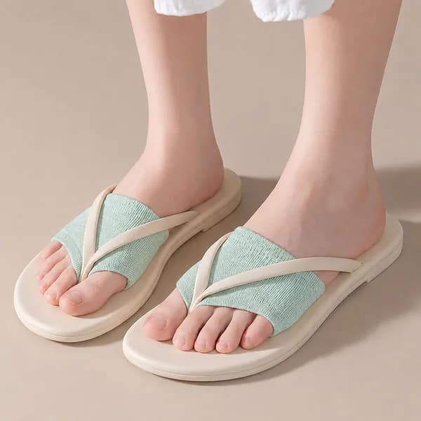 쪼리양말 쪼리삭스 조리양말 타비삭스 무지 여름 여성 외반증덧신 그린, One size