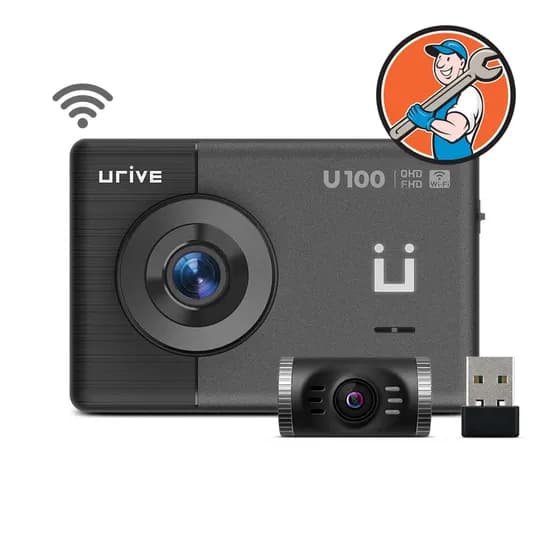 유라이브 U100 와이파이 QHD 2채널 블랙박스 32GB
