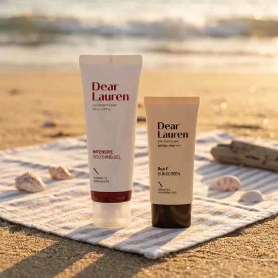 디어로렌 리얼E 선크림 + 인텐시브 수딩젤 SPF50+ PA++++ 40ml+100ml
