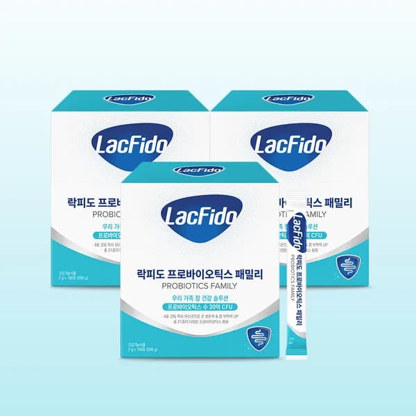 락피도 프로바이오틱스 온가족 유산균 패밀리 30억CFU 2g 100포 3개