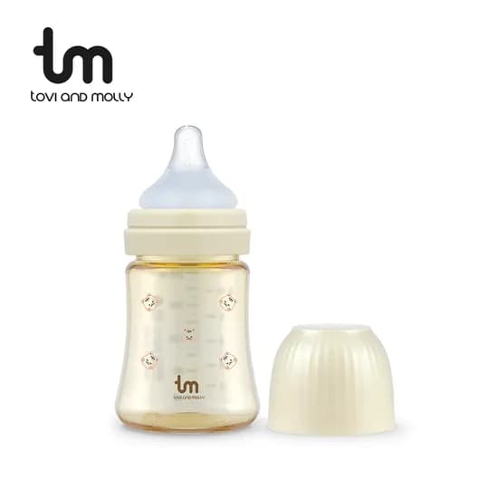 토비앤몰리 X 돗투돗 PPSU 아기 배앓이 방지 젖병 젖꼭지 포함 180ml 돗람이 바닐라 1개