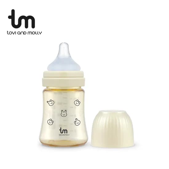 토비앤몰리 X 돗투돗 PPSU 아기 배앓이 방지 젖병 돗바니 바닐라 180ml 1개