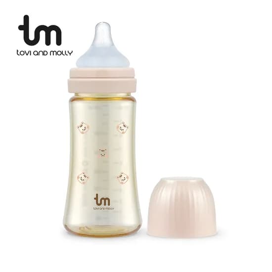토비앤몰리 X 돗투돗 PPSU 아기 배앓이 방지 젖병 280ml 돗람이 핑크 1개