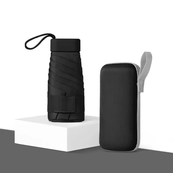 초경량 암막 우양산 미니 양산 자외선차단 휴대용 접이식 우산 블랙그레이(케이스 O)