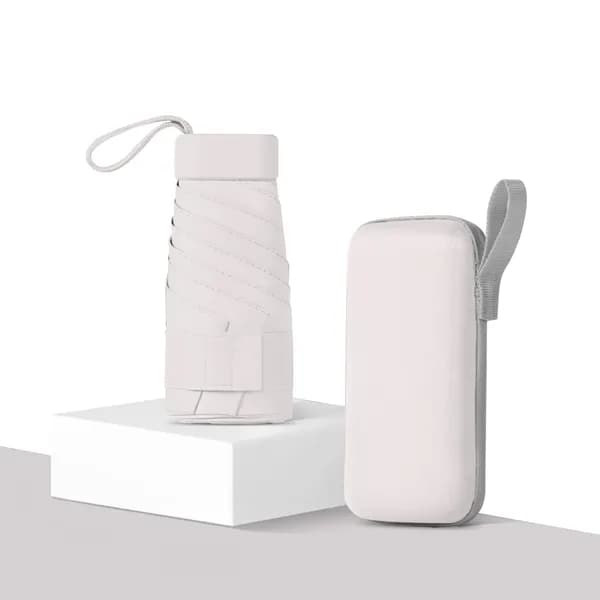 초경량 암막 우양산 미니 양산 자외선차단 휴대용 접이식 우산 아이보리(케이스 O)
