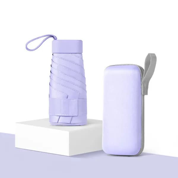 초경량 암막 우양산 미니 양산 자외선차단 휴대용 접이식 우산 퍼플(케이스 O)