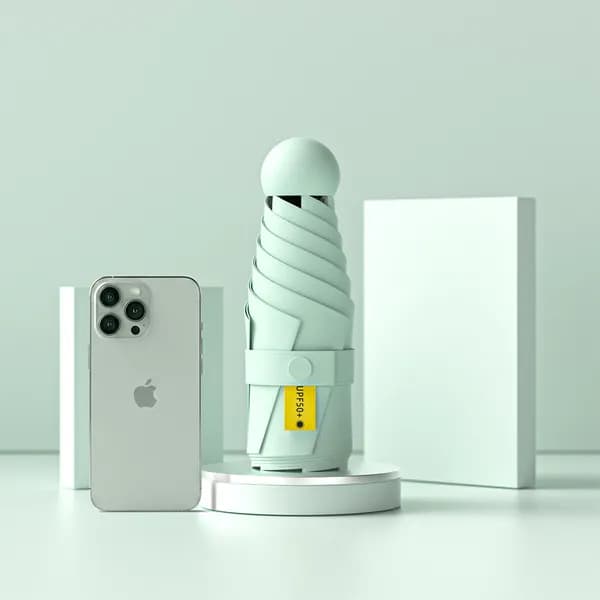 초경량 미니 우양산 마카롱 우산 UV차단 암막 양산 민트(케이스 O)