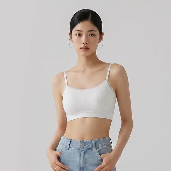 힙핑크 클로이 레이온 브라탑 (일체형패드)