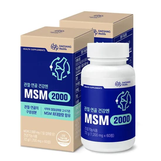웰라이프 MSM 2000 60정 2개