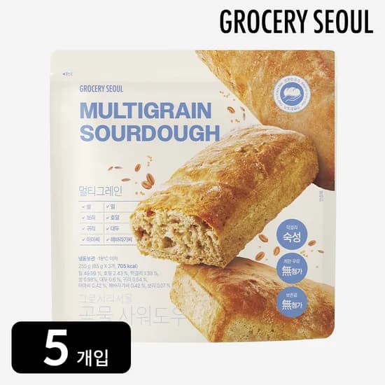 그로서리서울 사워도우 255g 5봉 (15개입) 식사 대용 빵 아침 간식